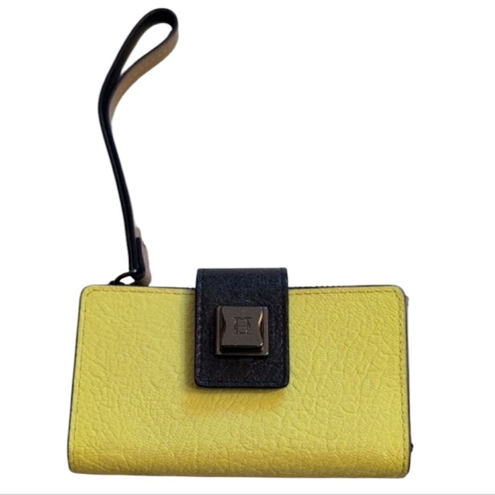 OH By Joy Gryson Wallet Wristlet Yellow Leather